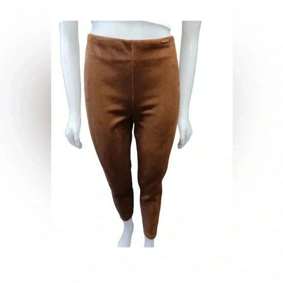 Ivanka Trump Faux  Suede Brown Stretch Pants Size P (12) - Picture 4 of 12